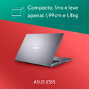 Notebook Asus X515ka Intel Celeron Dual Core N4500 4gb Ram 128gb Ssd Windows 11 Home Tela 15,6 Led Cinza - Br329ws