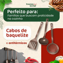 Conjunto De Panelas Antiaderente 10 Peças Teflon Linha Coffee Cappuccino Tampa De Vidro