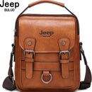 Bolsa Masculina Executiva JEEP BULUO Multiuso de Couro | Grande Capacidade, Alça Transversal, Estilo Messenger